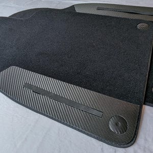 Porsche Boxster Cayman  Spyder 981 & 718 Velour Floor Mats   Black carbon printed name