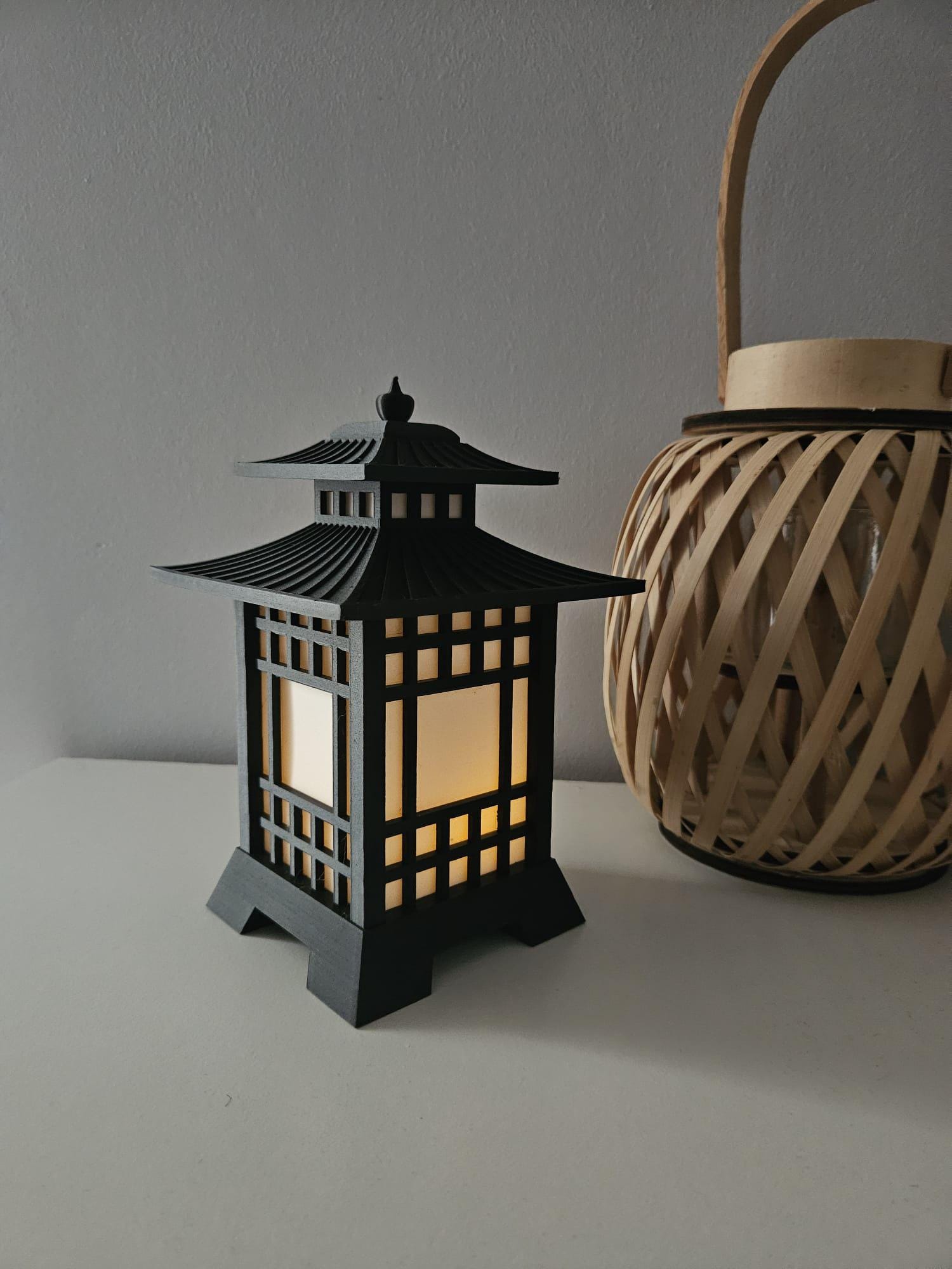 Japanese Light Pagoda Style Lamp | Zen Decor | Oriental-inspired