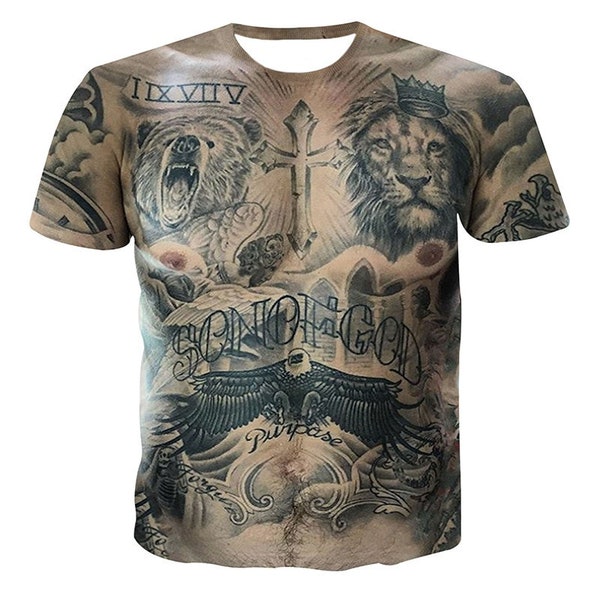 Tattoos shirt high quality clothing top tshirt shirt new