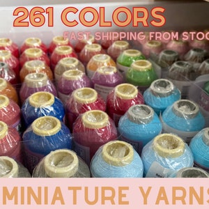 Lace yarn, Miniature Amigurumi Yarn, Miniature Amigurumi Rayon, Microamigurumi, Thread, Silk Thread