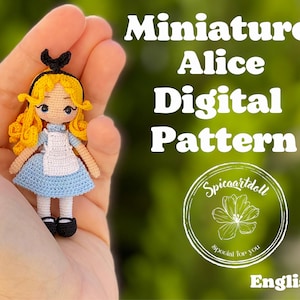 Miniature pattern , Alice pattern, miniature Alice pattern , tiny doll,