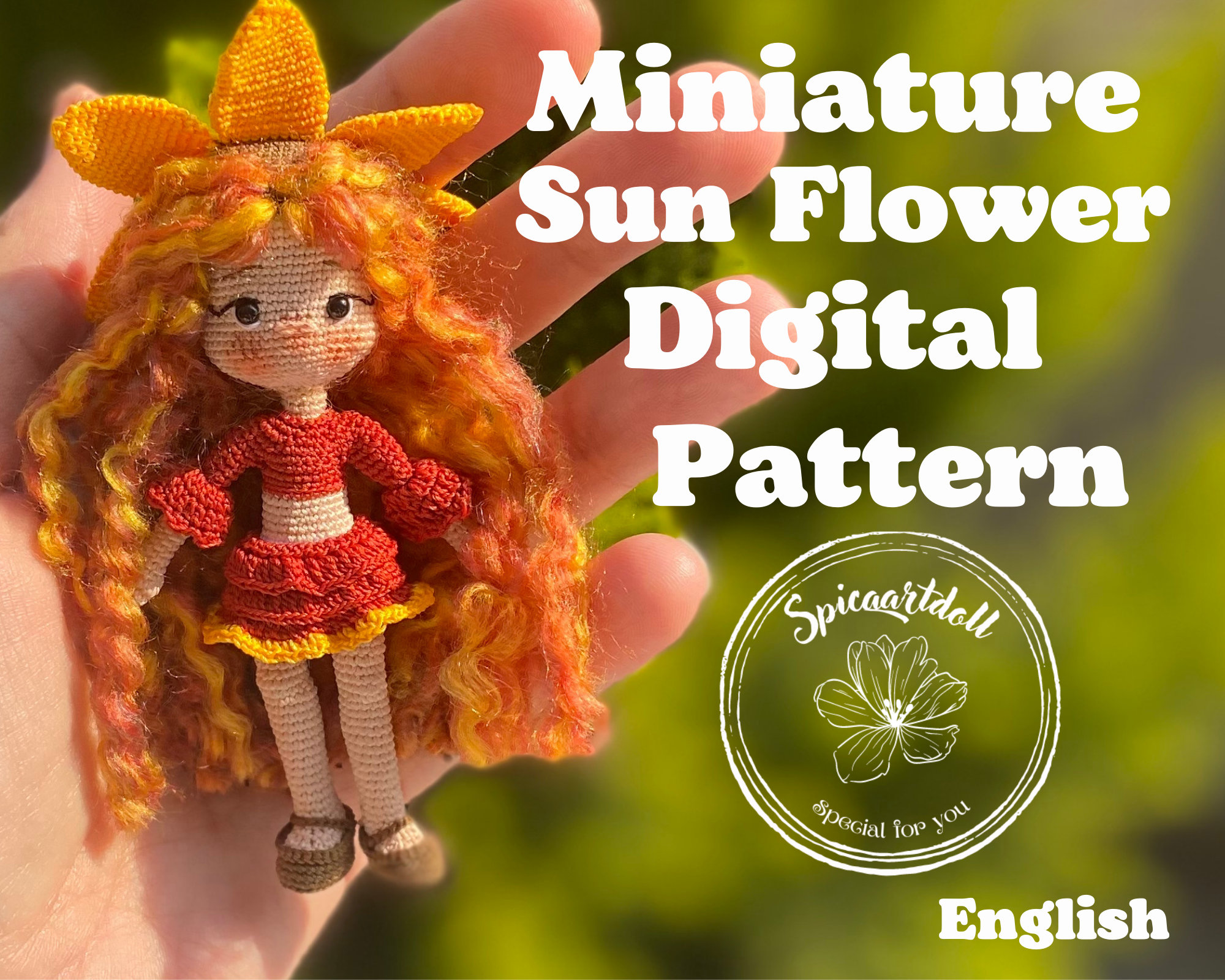 Sunflower doll miniature
