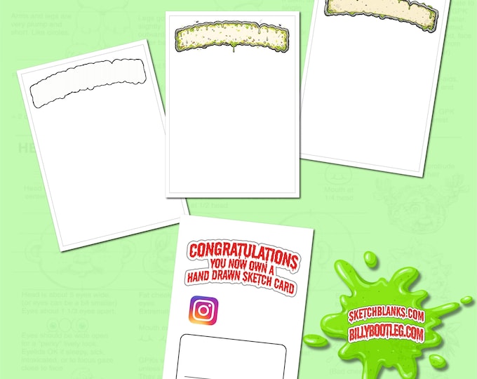 Blank Sketch Cards for Artists – Standard Trading Card Size – Ideal for GPK, Parody & Custom  Art