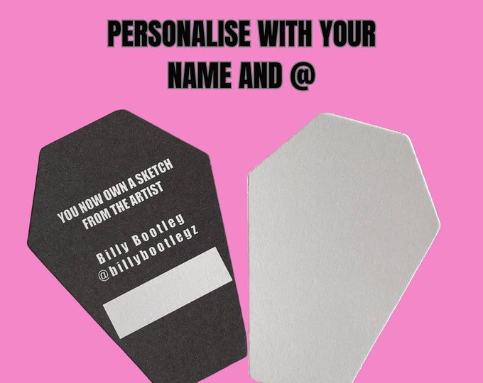 Coffin Shape Sketch Card Blanks For Sketch Artists