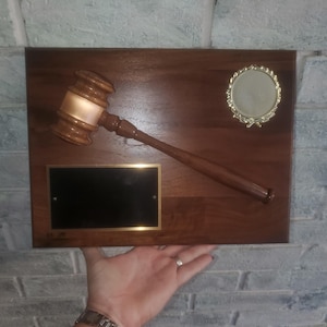 Gavel award plaque