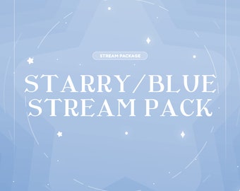 Starry Blue Animated Stream Package (Digital Download)