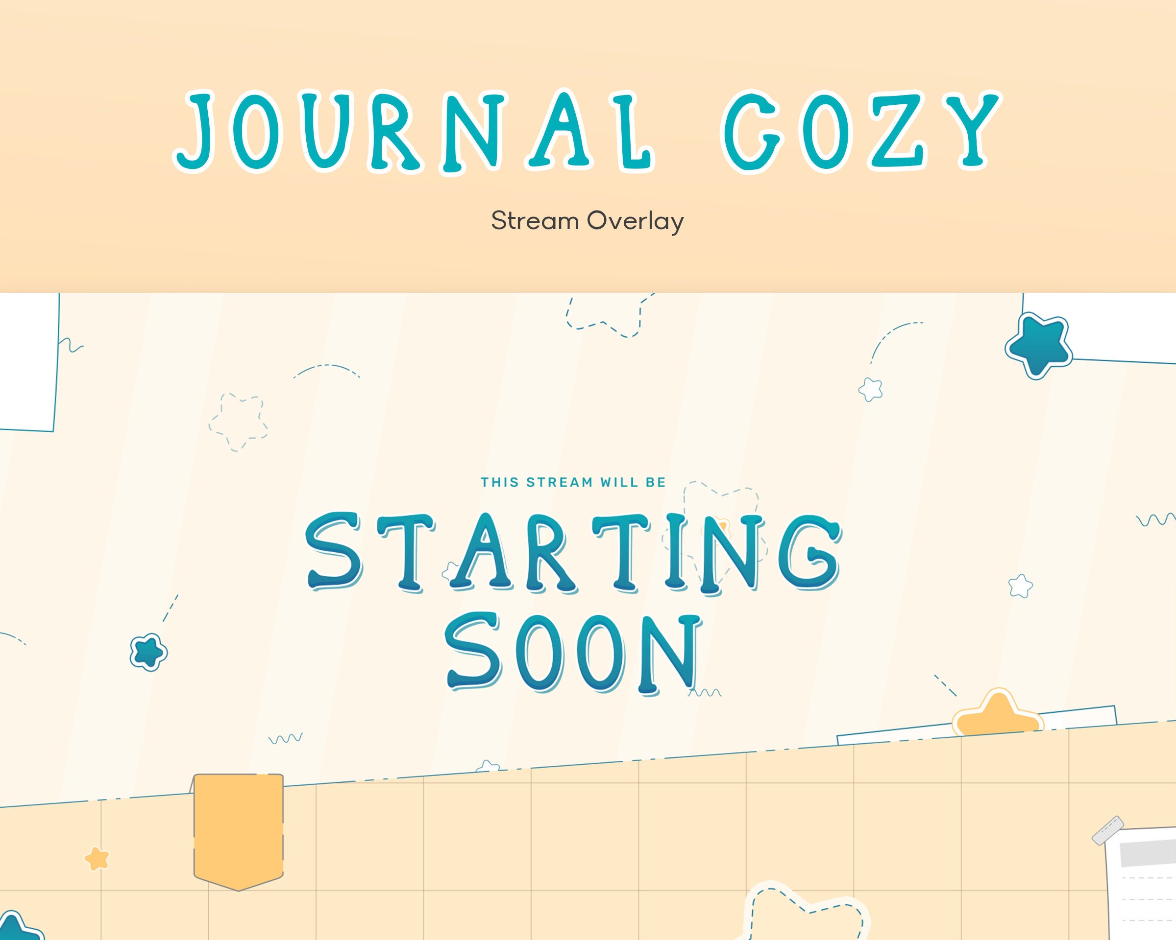 Journal Cozy Animated Stream Overlay Package (digital Download) - Etsy
