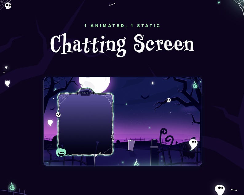 Spooky Night Animated Stream Overlay (digital Download) - Etsy