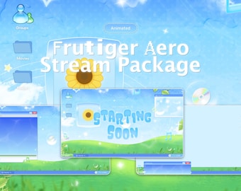 Frutiger Aero | Pacote de sobreposição de transmissão animada (Download digital)