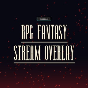 RPG Fantasy Animated Stream Overlay, Fire, Red, Particle, Glow, Background, Dark, Premium, Sparkle, Twitch Overlay, Decoration