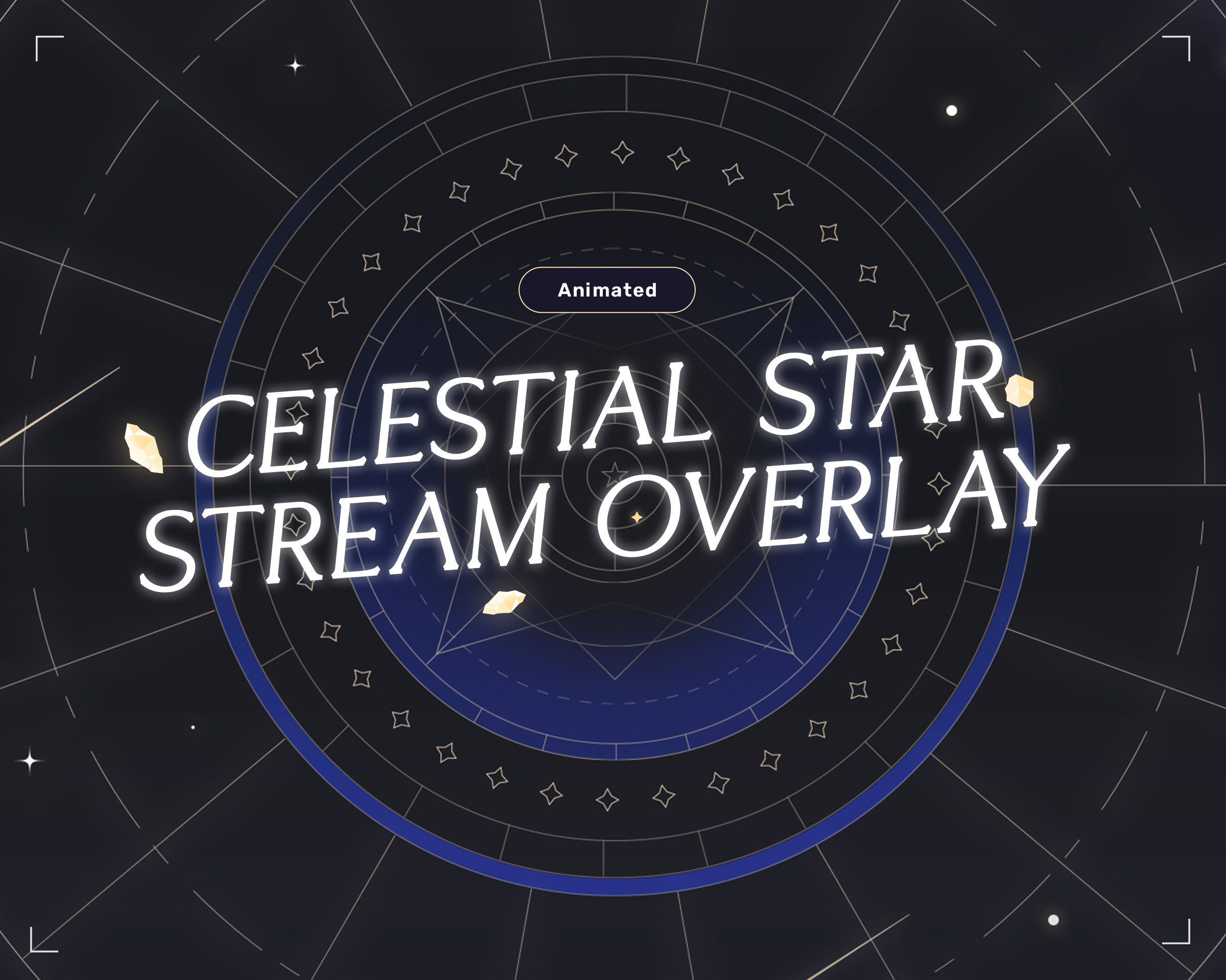 Celestial Star Animated Stream Overlay Package (Digital Download)