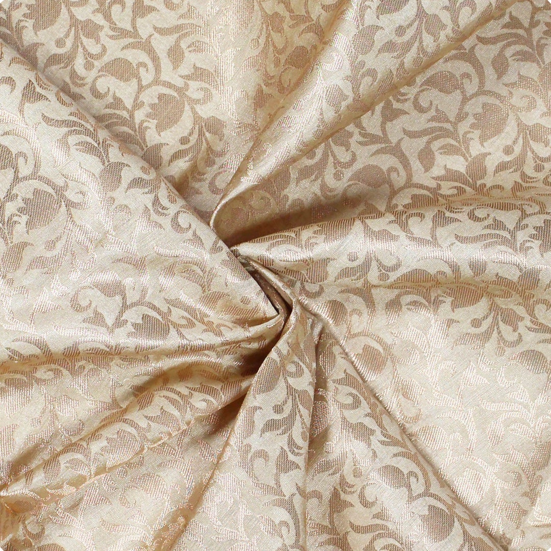 Brick Red/Dark Beige Silk Brocade JV-1101 Fabric main image 0