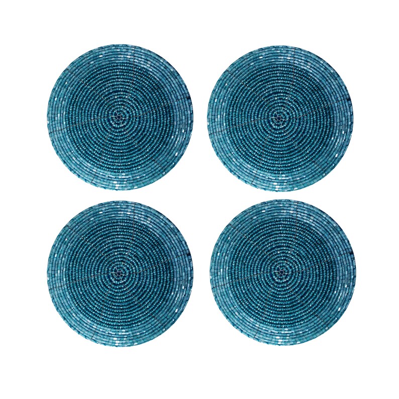 Turquoise Handmade Round Tea Cup Coaster Table Party Décor Etsy