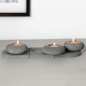 Tealight Candle Holder Silicone Mold – DIY Concrete or Plaster Votive Mold TS5