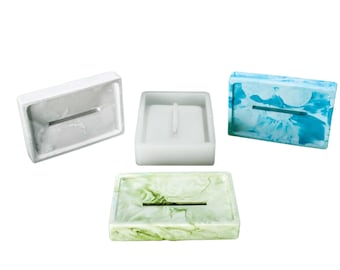 Concrete Soap Dish Mold SP3: Modern Bathroom Accessory, DIY Cement Mould