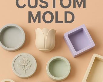 Customizable Silicone Molds for Concrete, Soap, Candles, Decor Reusable Molds for FlowerPots Trays Tulip Pots,Candle Jar,Custom mould