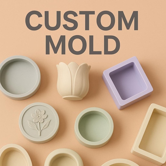 Customizable Silicone Molds for Concrete, Soap, Candles, Decor Reusable Molds for FlowerPots Trays Tulip Pots,Candle Jar,Custom mould