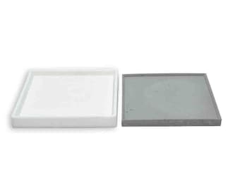 10 Size Silicone Mold for Square Trays - silicone tray mold concrete tray mold coaster mold tray mold for cement tray mold for mortar
