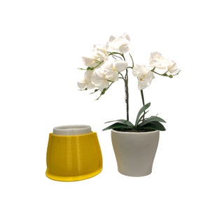 Orchid Flower Pot Silicone Mold BS17-silicone molds for concrete-concrete mold rubber-large concrete planter molds-concrete mold for planter