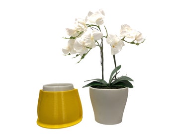 Moule en silicone pour pot de fleur d&#39;orchidée : moule pour jardinière en béton