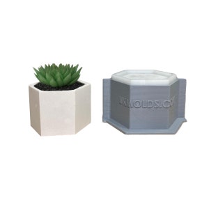 DIY Cement Pot Mold for Succulents SC1 , Silicone Mold for Concrete Planter Making,  Reusable Flexible Molds for Cement Craft Projects