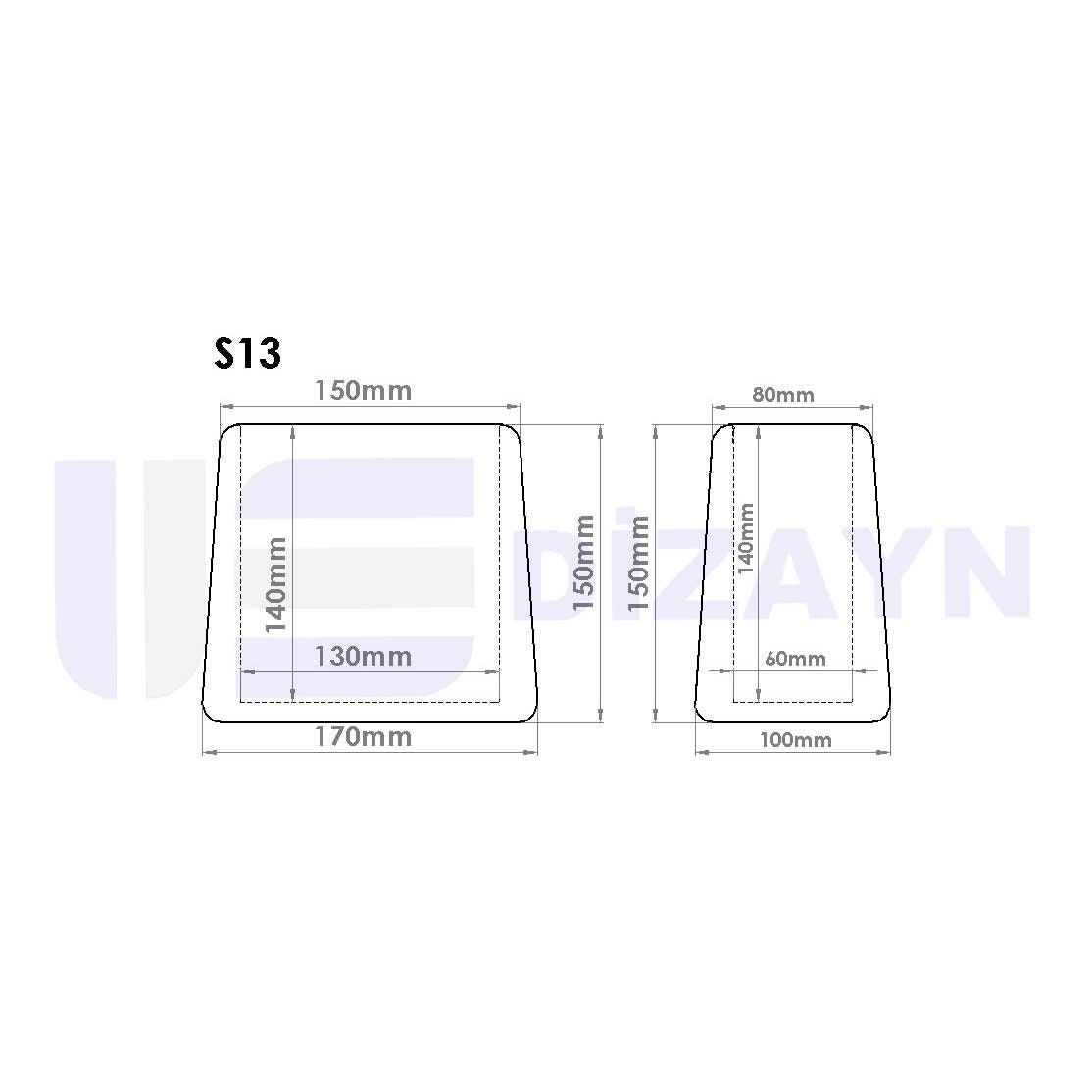 S13 Large Size Rectangular Flower Pot Mold 10x17x15 Cm Etsy