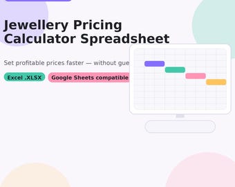 Small Business Pricing Calculator (Makers) | Materials + Labour + Overheads | Spreadsheet Template | Retail Wholesale Price Calculator