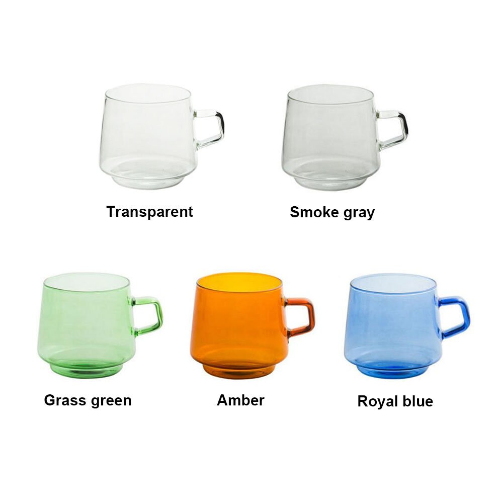 Vintage Glass Mug With Handle Durable Neon Style Coffee Cup Etsy