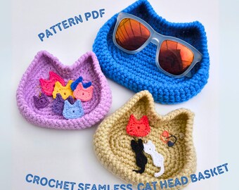 Crochet Cat Basket Pattern: Easy DIY Storage (PDF)