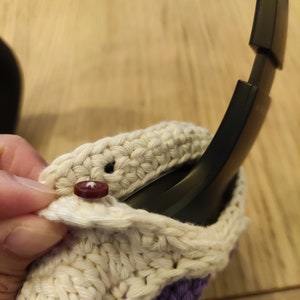 cat dog paws headphone cover airpods max sony xm4/xm5 gift for her earphone cover gift for pet lover crochet pattern gift for him.jpg