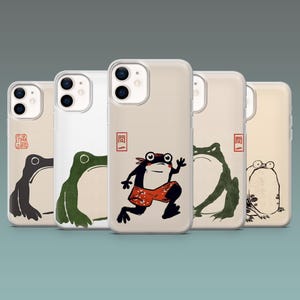 Matsumoto Hoji Frog Phone Case Japanese Art Cover for iPhone 17, 17Pro, 16, 15, 14, 13, 12,Samsung S25, S24, S23, A16, A56, A55, Pixel 10Pro