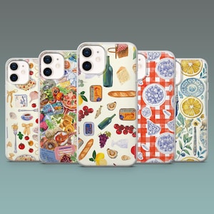 Italian Food Phone Case Italy Kitchen Aesthetic Cover for iPhone 17, 17e, 16e, 15, 14, 13, 12, Samsung S26, S25Fe, S24Fe, A56, Pixel 10, 10a