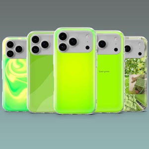 Lime Green Phone Case Vibrant Color Cover for iPhone 17, 17Pro, 16, 15, 14, 13, 12, Samsung S25Fe, S24, S23, A16, A56, A36, Pixel 10Pro, 9A