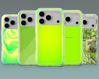 Limette Grün leuchtende Farbe Cover für iPhone 17, 17e, 16e, 15, 14, 13, 12, Samsung S26, S25Fe, S24, A16, A56, Pixel 10Pro, 10a, 9A