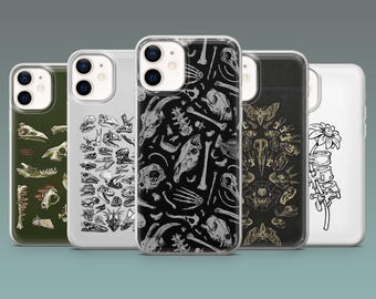 Funda para teléfono con huesos de dinosaurio y fósil de dinosaurio para iPhone 17, 17Pro, 16, 15, 14, 13, 12, Samsung S25, S24, S23, A16, A56, A55, Pixel 10Pro, 9A