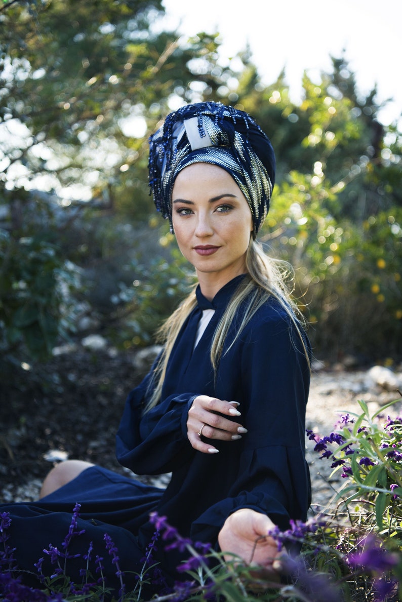 Luxury Headcover Tichel Head Covering Jewish Headcovering Etsy