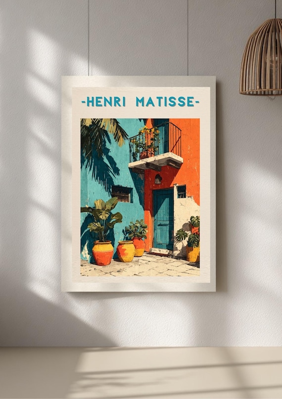 Matisse Poster, Balcony Art Print, Colorful Exhibition Wall Decor