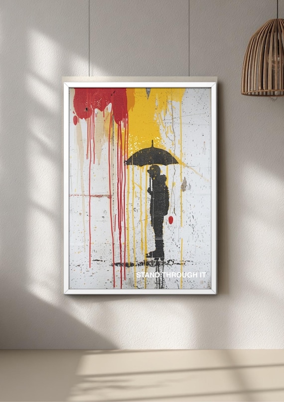 Street Art Print, Black White Art, Resilience Quote, Edgy Home Decor
