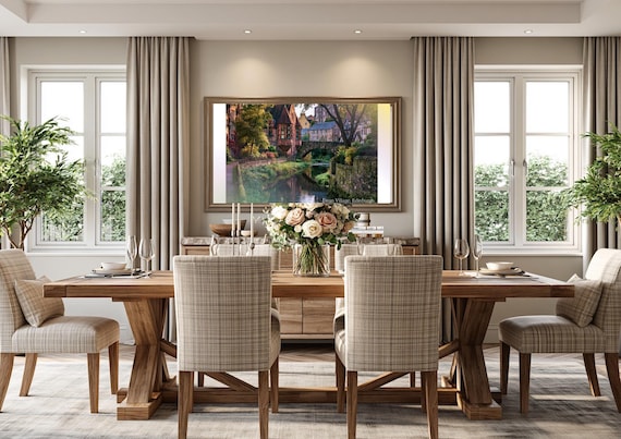 Dean Village Edinburgh Print | Water of Leith Riverside Wall Art | Scottish Landscape Poster