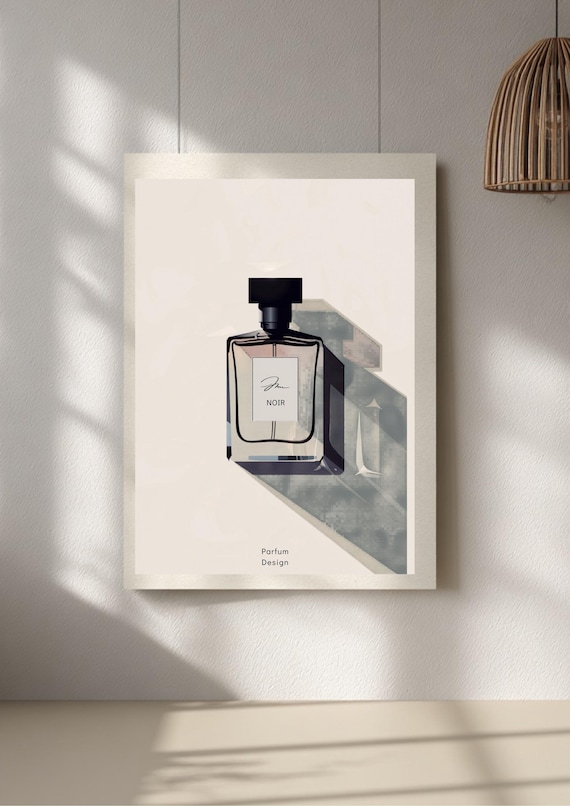 Luxury Perfume Wall Art Print, Minimal Fashion Poster for Nail Salon Beauty Decor