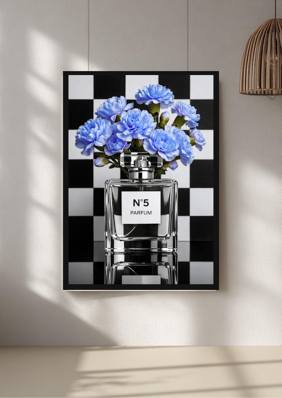 Chanel Perfume Art, Fashion Wall Art Print, Neutral Decor