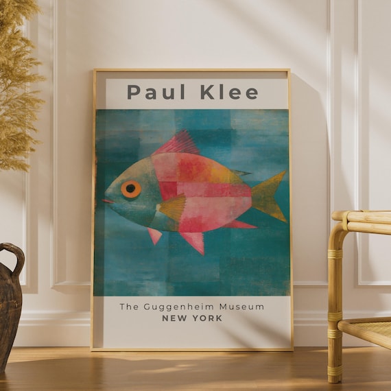 Paul Klee Fish Art Print, Abstract Fish Wall Art, Colourful Klee Poster, Modern Home Decor