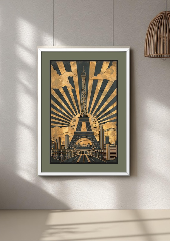 Paris Art Deco Print – Eiffel Tower Wall Art