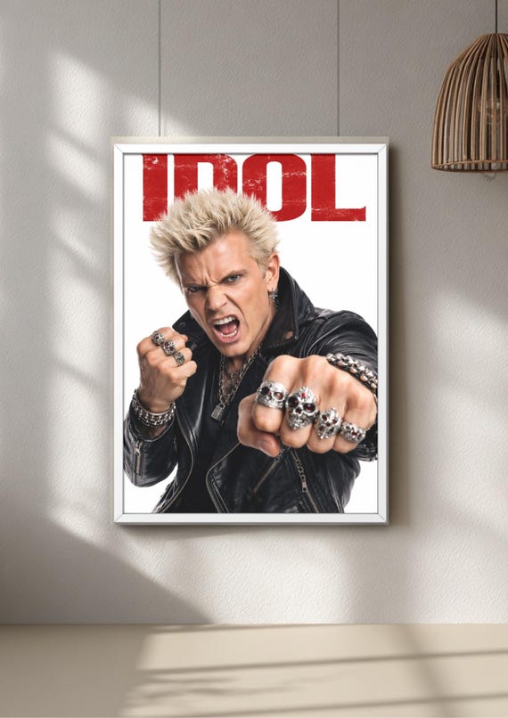 Poster | Billy Idol | Punk Wall Decor | Bold Music Print