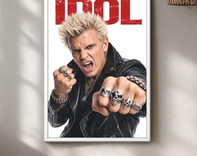 Poster | Billy Idol | Punk Wall Decor | Bold Music Print