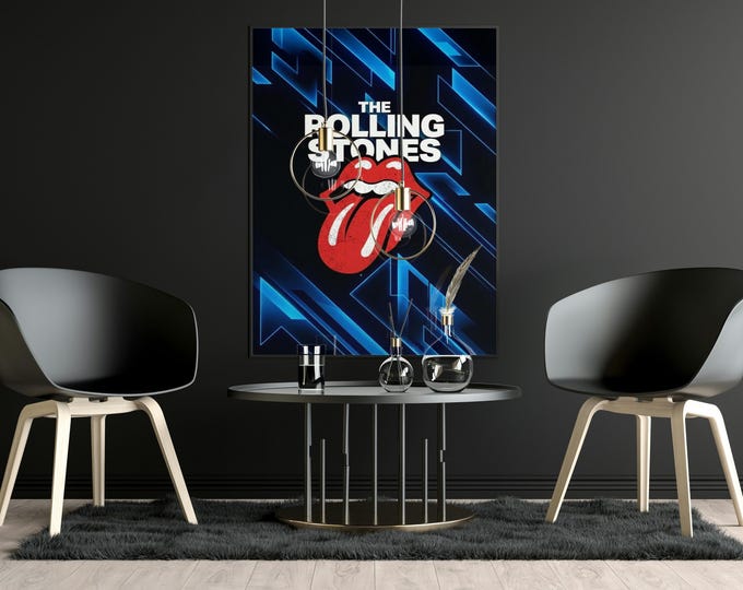 Iconic Rolling Stones Tongue Artwork – A Classic Rock Statement Print