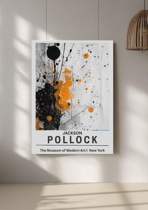 Jackson Pollock Abstract Art Print – Colorful Drip Painting, Modern Wall Decor