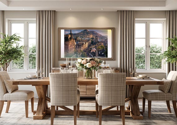 Arthur Seat Edinburgh Print | City Skyline Wall Art | Scottish Landscape Poster