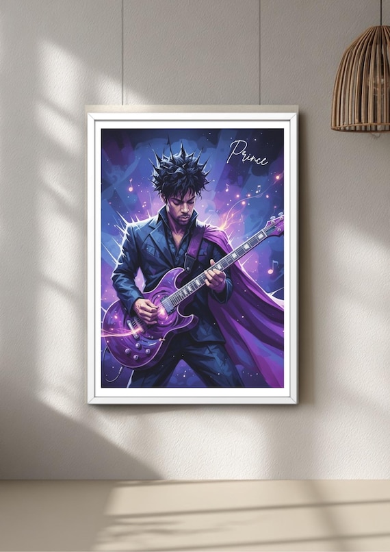 Prince Purple Rain Art Print | 80's Music Legend Wall Art Poster