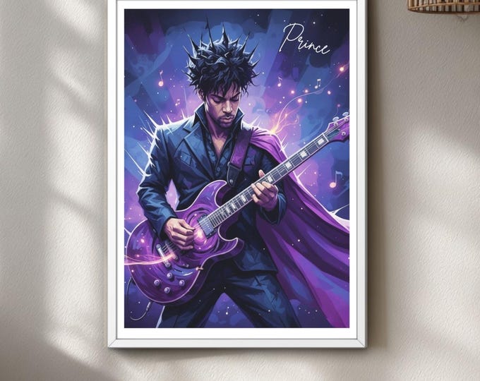 Prince Purple Rain Art Print | Iconic Music Legend Wall Decor